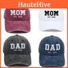 Dad Mom Retro Embroidered Baseball Hat With Curved Visor For Spring And Fall