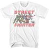 Street Fighter Retro Vintage Group Photo White T-Shirt