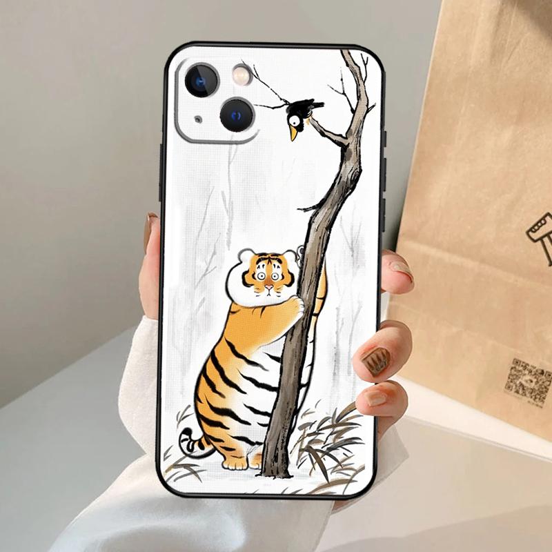 

Мультяшный Толстый Тигр Чехол для Телефона Для iPhone 17 Pro Max 17 Air Чехол Funda Для iPhone 17 Pro iPhone 17