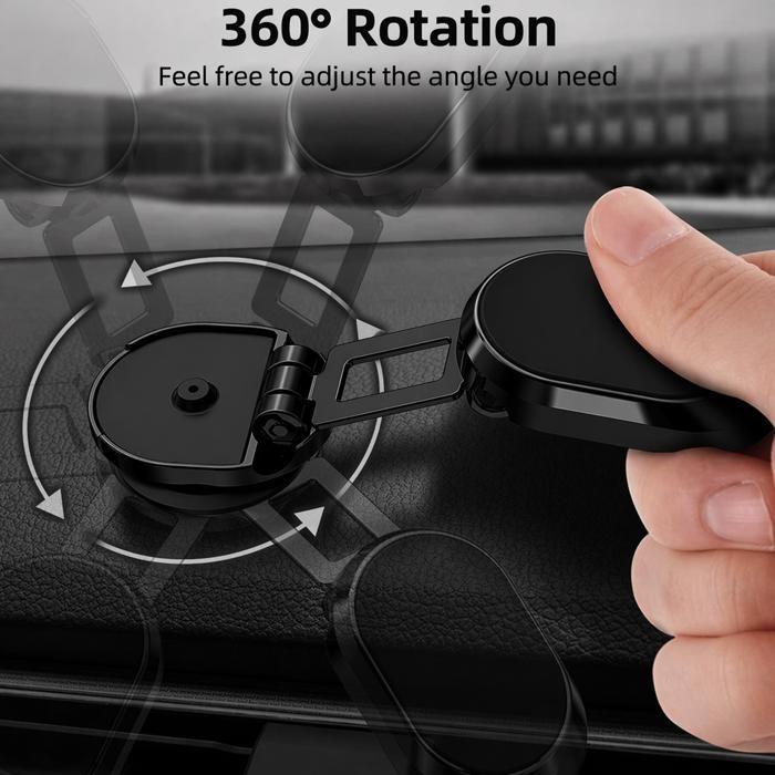 Support téléphone voiture magnétique - LE BAZAR DE GAËLLE 34 - Ultra 6 aimants - Rotation 360° - Compatible jusqu'à 7"