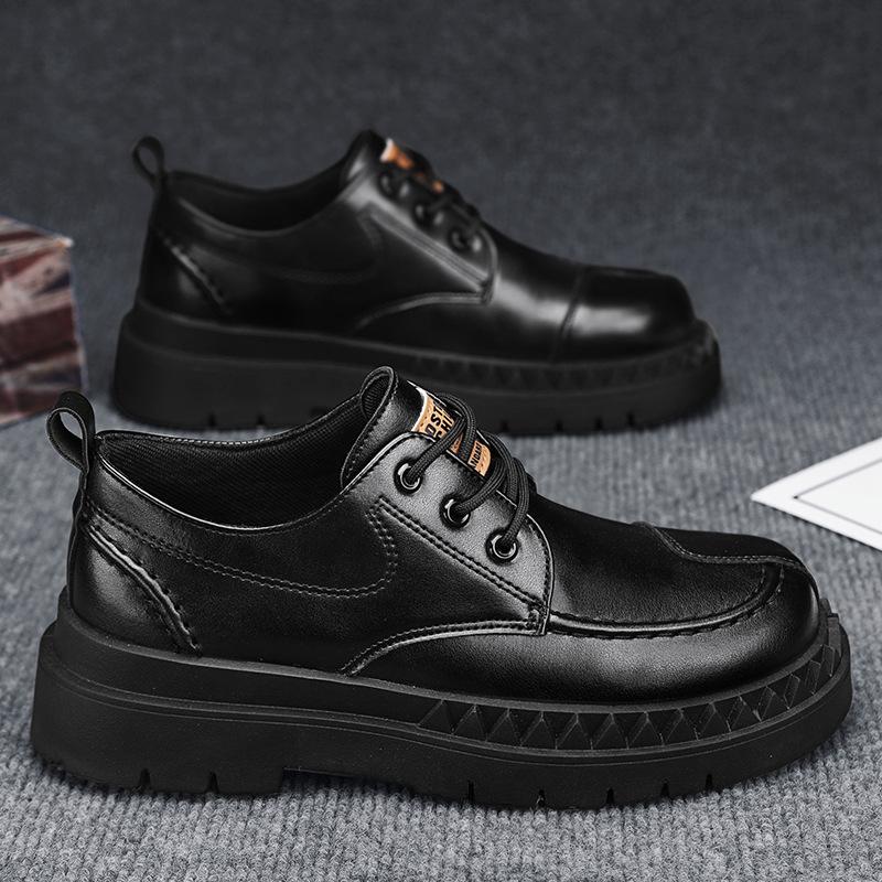 Daren business thick-soled low-top small leather shoes, youth matching uniform casual shoes 39