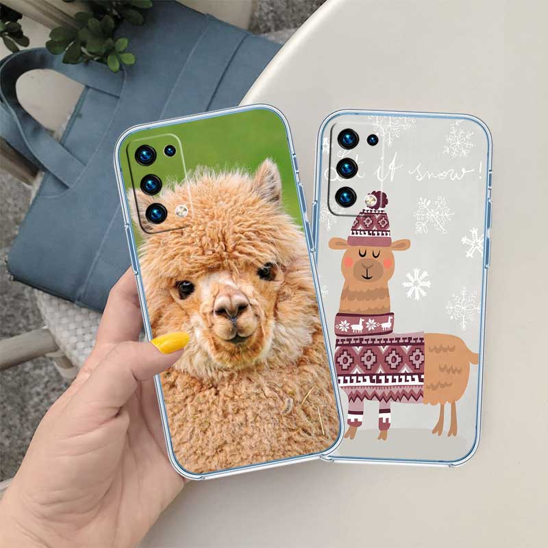 NH5 Alpaca Transparent Phone Case for LG K22 K30 K40 K40S K41 K42 K50 K50S K51 K51S K52 K61 K62 K71 K92 Q60 Q61 V40 V50 V60