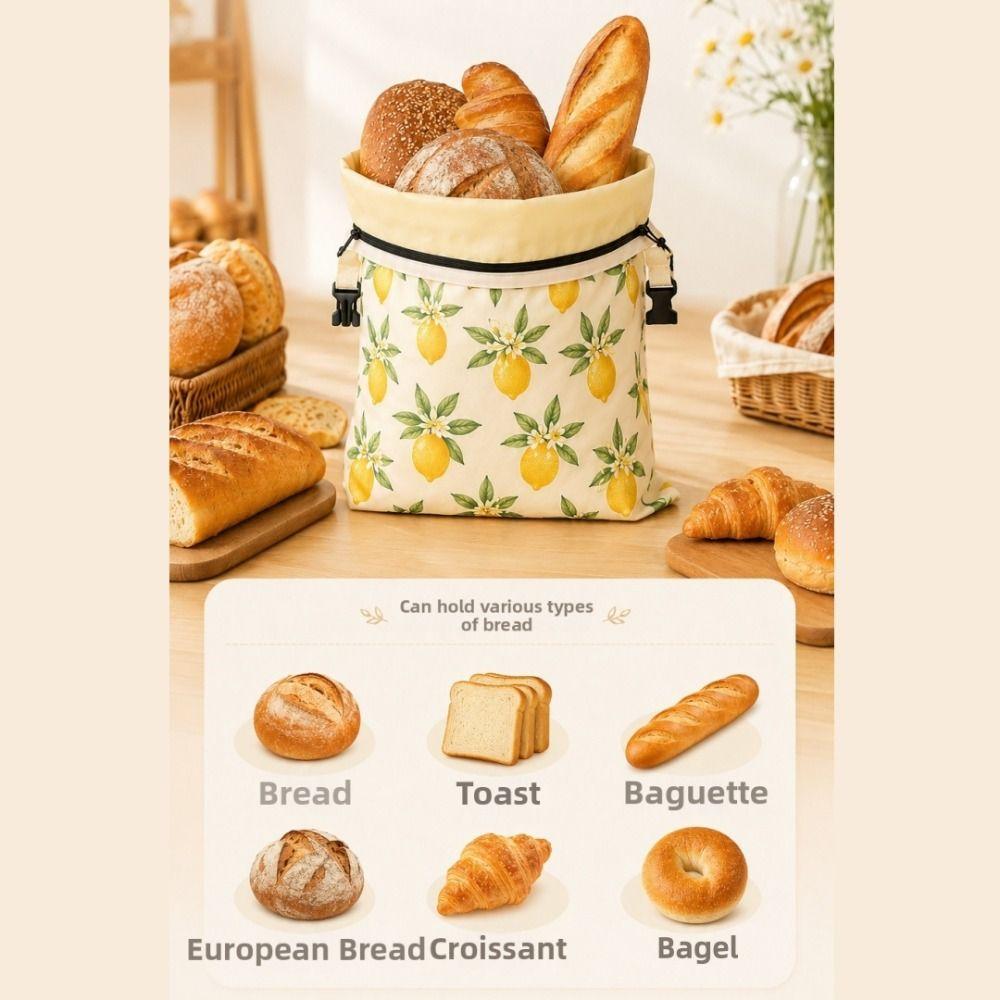 Linen Cotton Beeswax Bread Bags Lock Closure Beeswax Coated Bags New Bread Storage Bag  for Baking