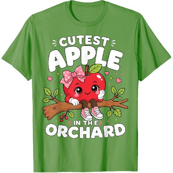 Cutest Apple in The Orchard Cute Apple Picking Season Girl T-Shirt