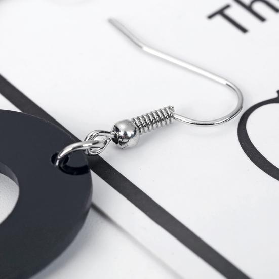 Hip Hop OMG Letter Akryl Lang Dangle Statement Kvinner Hook Øredobber Smykker