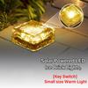 IP68 Waterproof LED Outdoor Solar Power Ground Light LED Ice Brick Lamp Imitation Glass Yard Driveway Garden Decor Buried Light