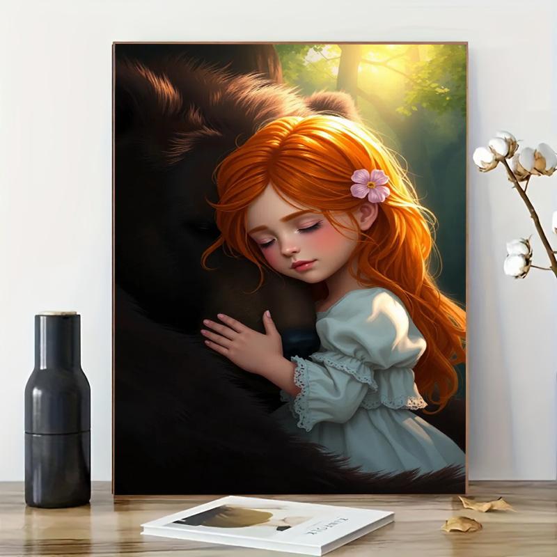 Little Girl Diamond Decorative Painting Set 5D DIY Full Diamond Embroidery Decorative Painting Handmade Products