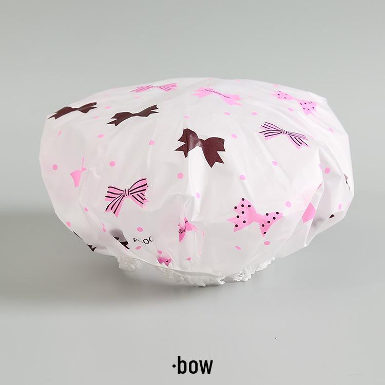 

Korean-Style Fashionable Waterproof Shower Cap for Women Approx. 27cm