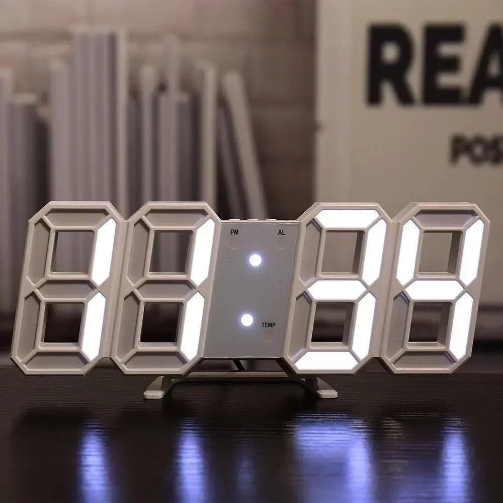 Digital Decoration for Bedroom Desk Watches Led Wall Clock Living Room Alarm Modern Home and Decoration Electronic Table Decor