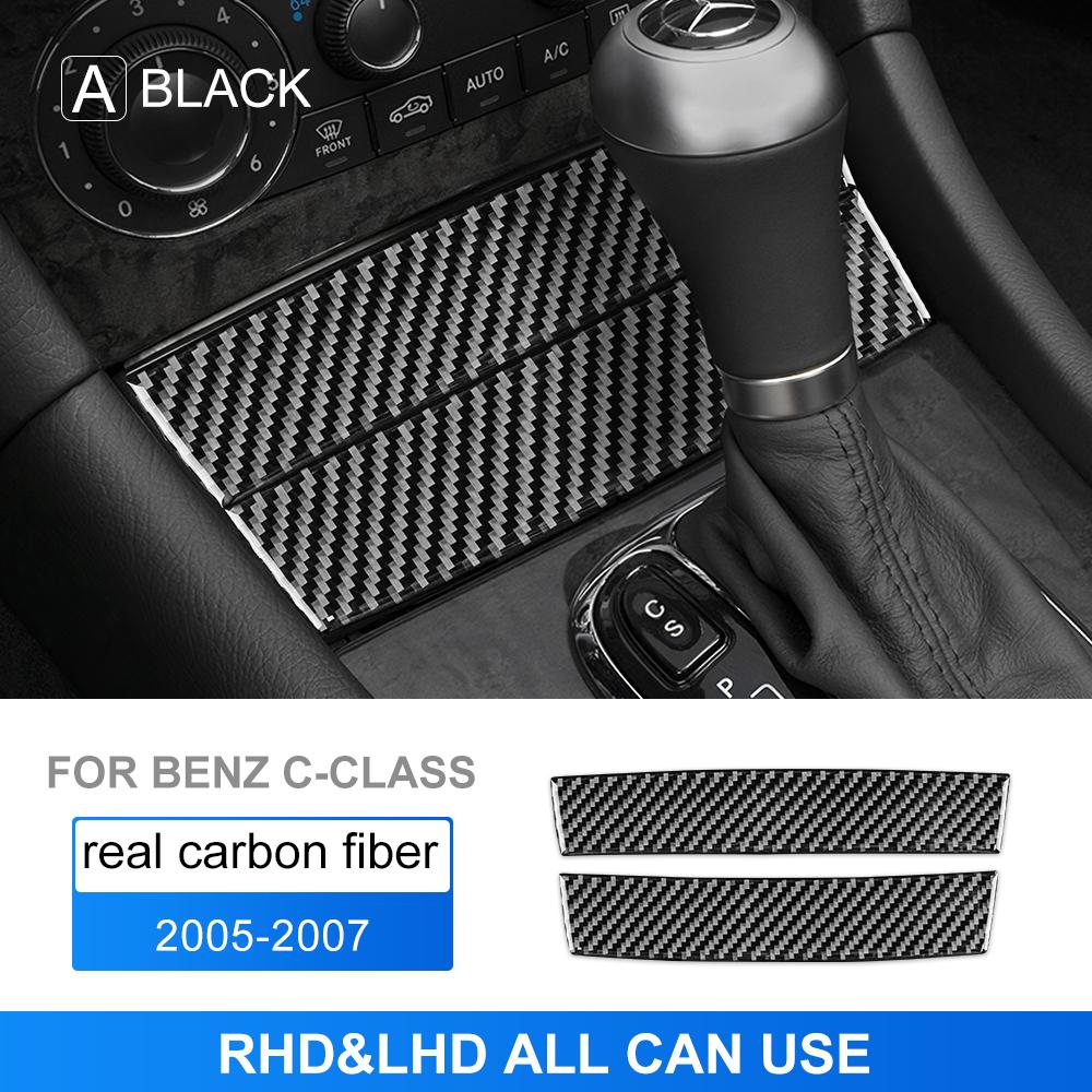 Real Soft Carbon Fiber for Mercedes Benz C Class W203 2005 2006 2007 Car Interior Center Console Panel Trim Sticker Accessories