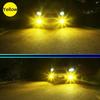 Car Fog Light Bulb, Two Colors H11/H8, Daytime Driving and Running Lights, White+Yellow, 12V, 2 Pieces.
