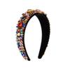 Statement Mixed Shape Colorful Rhinestone Headband Teardrop Gem Cluster Hair Hoop Extravagant Runway Show Party Hairbands Women