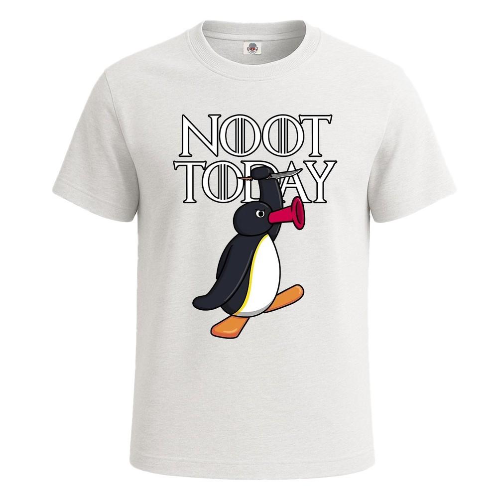 New noot today pingu funny penguin graphic mens tshirt gift party novelty top
