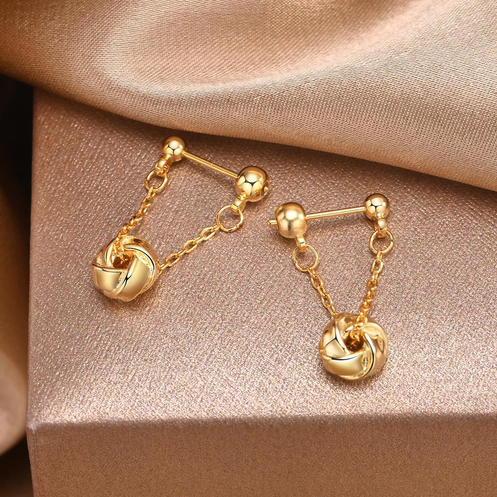 Simple Hollow U-Shaped Earrings for Women Stainless Steel Infinity Earrings 18k Gold Plated Daily Jewelry Gift