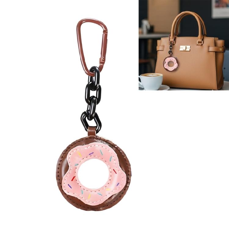 Doughnuts Bag Charm,Leather Food Keychain for Handbags,Backpacks Purses Decors Bag Accessories Lovely Bag Key Charm
