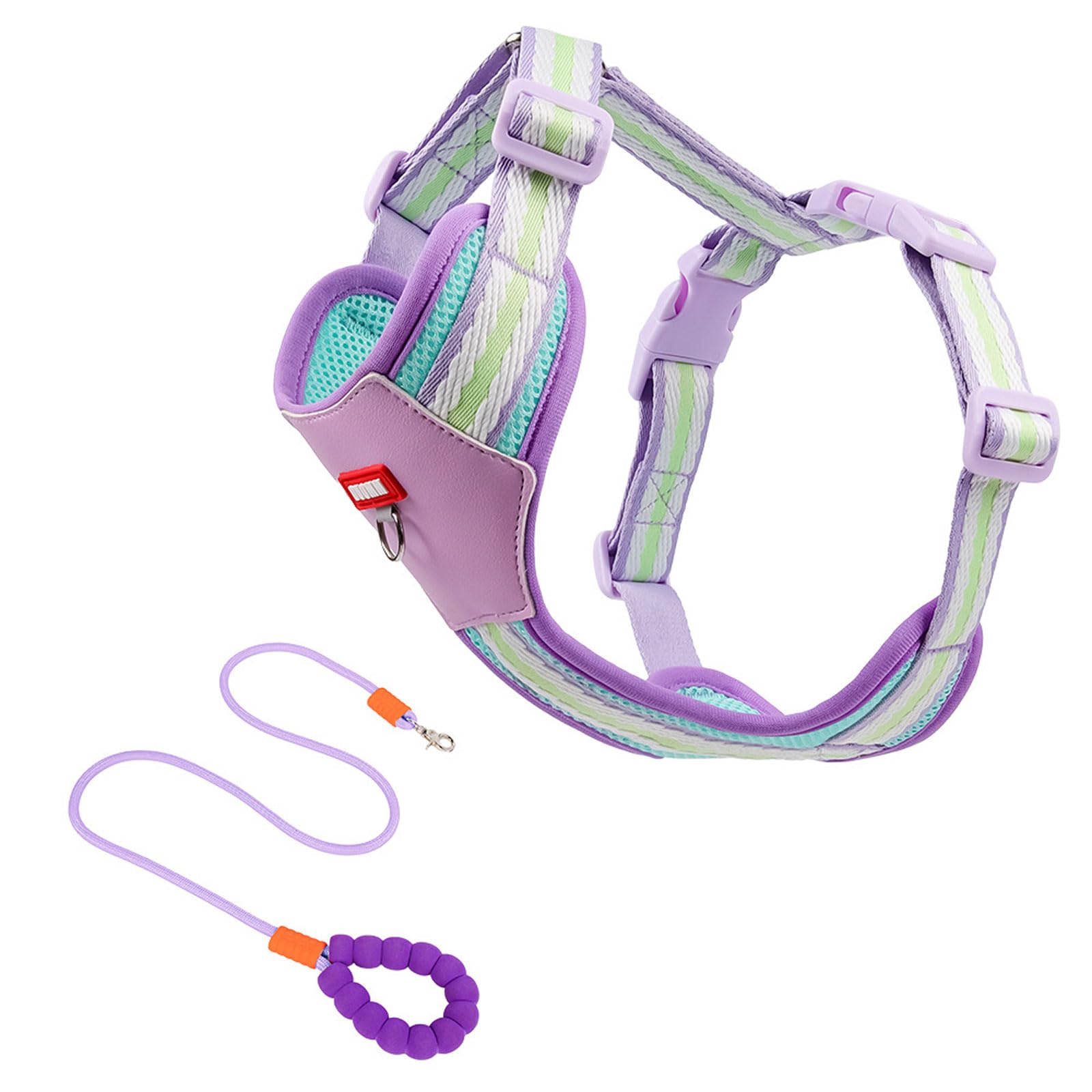 

DICOCO Dog Harness for Small Go Through the Reduces Adjustable Come Easy to Put On and Take For Walking Easy to Put On and Take Easy to Perfect for фиолетовый