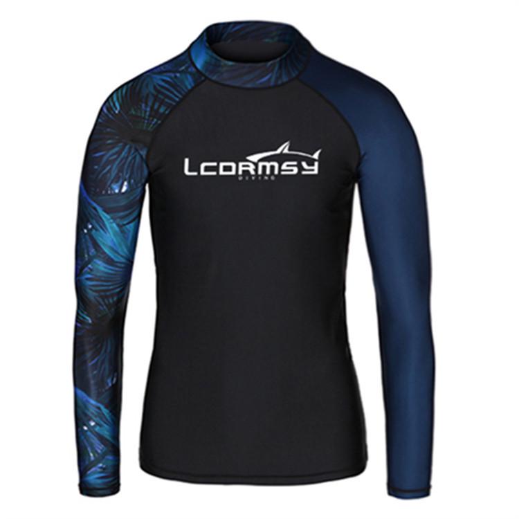 Men's Quick-Dry Sun Protection Long Sleeve Wetsuit for Swimming & Freediving