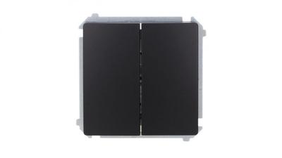 Simon Basic Double Stair Switch (Module) 10Ax, 250V, Screw Terminals Black Bmw6/2.01/49