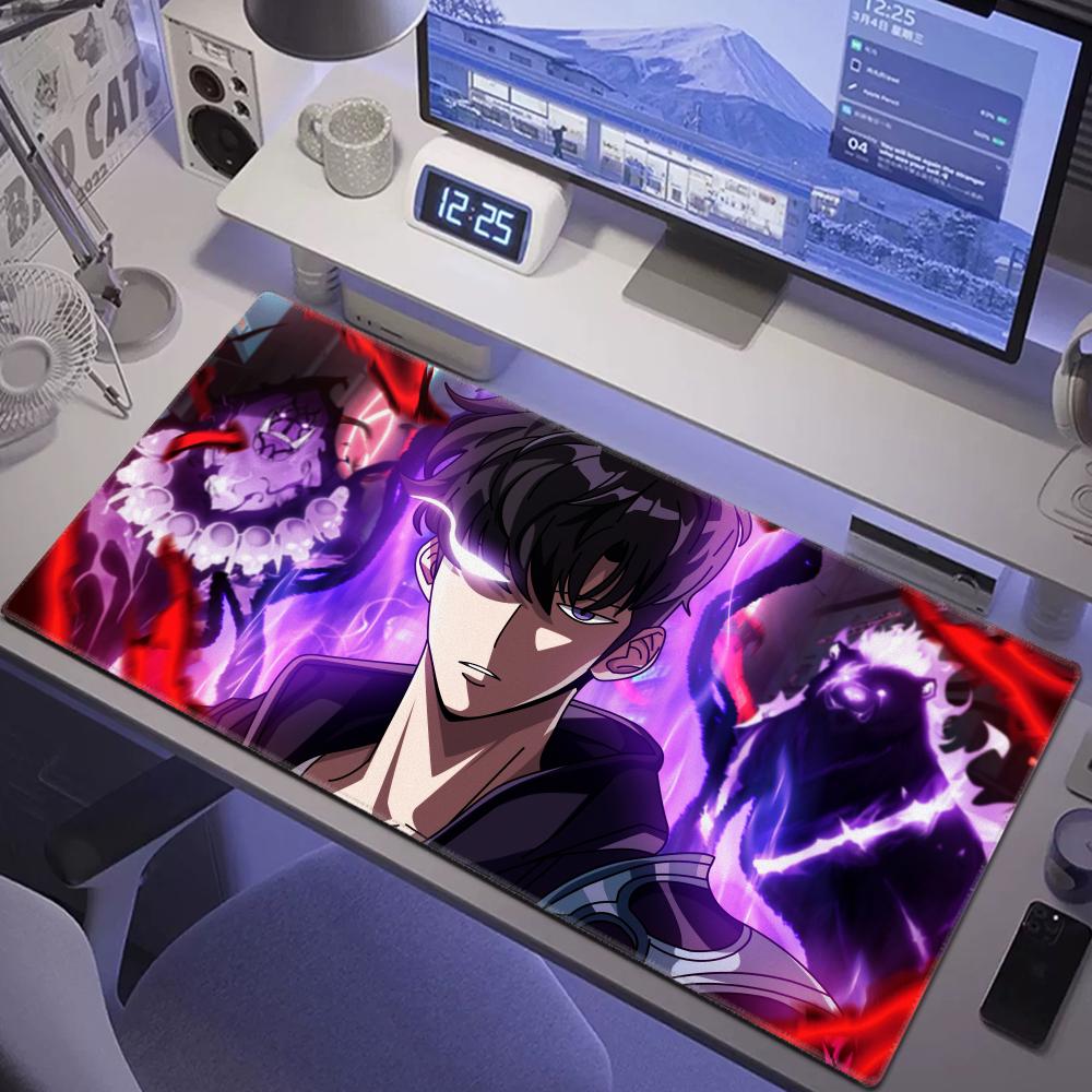 Anime Ssolo Lleveling Großes Big Mauspads Anti-Rutsch-Gummikante Verriegelt Verdickte Laptop Gaming Schreibtischmatte Tischunterlage Hybxaxc
