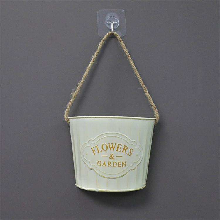 Hanging Small Iron Bucket Decorative Plant Pots Plant Hanging Pots Wall Hanging