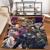 "Anime Style Colorful Character Group with Bold Warrior Design Carpet" Suitable for use as an anti-slip for living room bedroom sofas