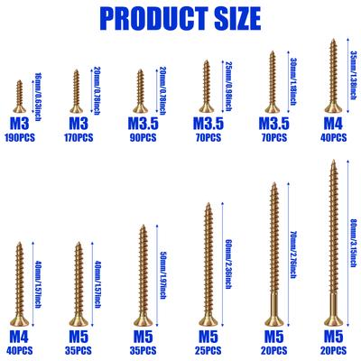 800Pcs Wood Screws and Drywall Screws Set Self-Tapping Mixed Screws  Carbon Steel and Zinc Screws for Fences, Doors and Floors
