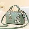 Small Elegant Floral Handbag Fashion Elegant Floral Embroidered Handbag For Women Shoulder Crossbody Bag Polyester Lined With Zipper Closure