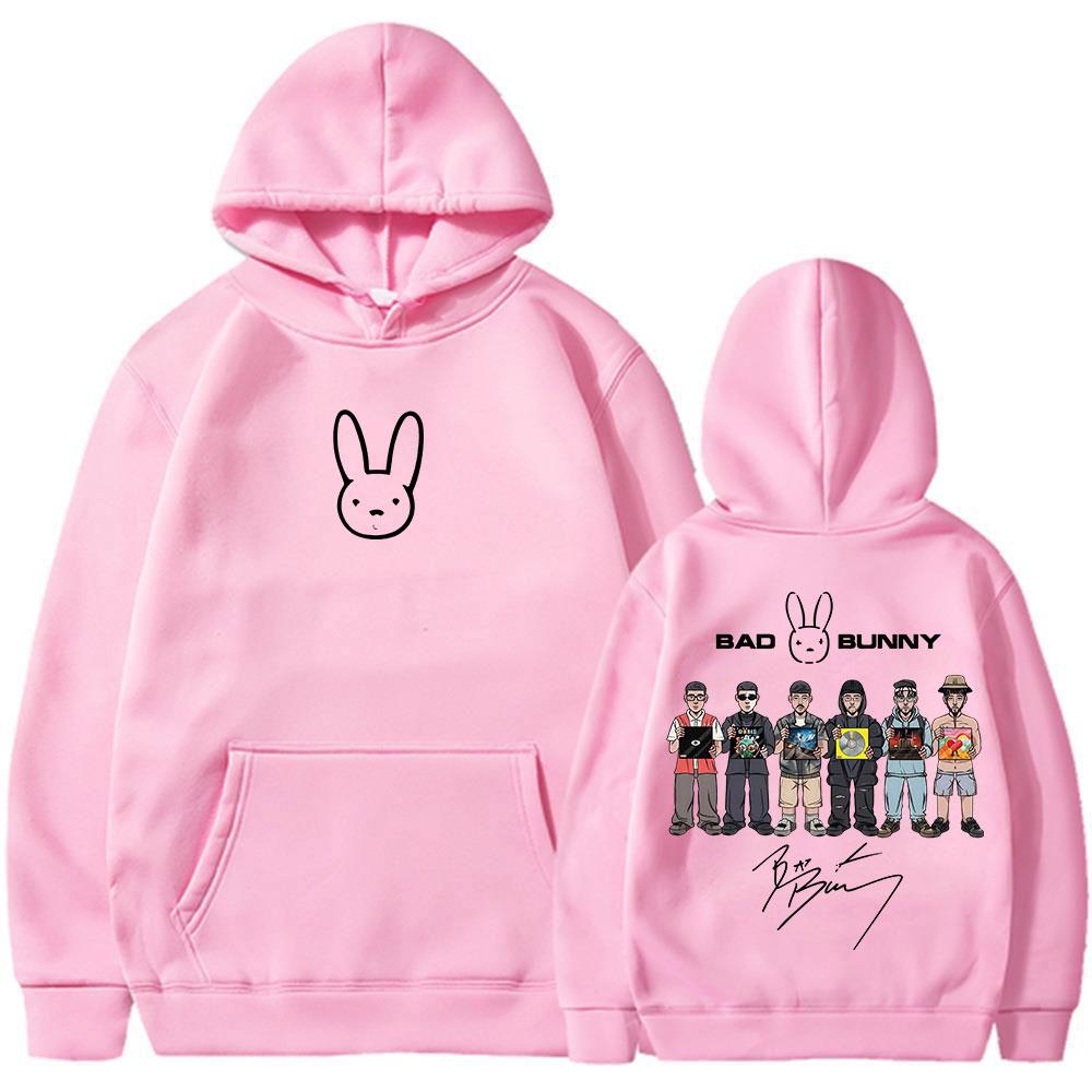 Rapper Bad Bunny Album Cover Hoodies Debi Tirar Mas Fotos DTMF Sweatshirt Herren Damen Kleidung Mode Hip Hop Übergroße Pullover