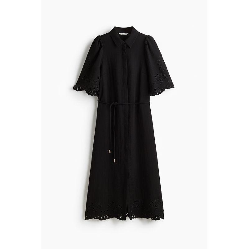 

HM 2025 Summer New Arrival Women s Clothing Fashion Casual Cut Out Embroider Shirt Style Dress 1292807