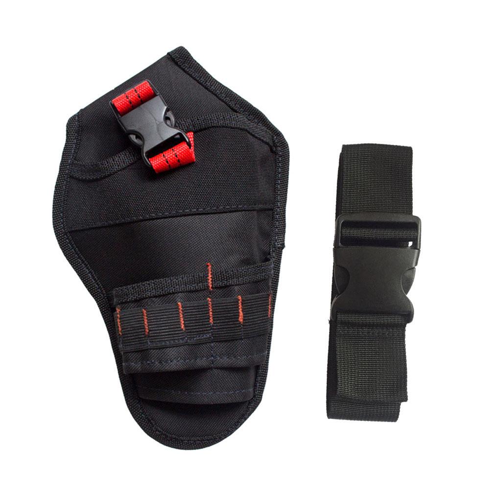 Tool Bag Small Tool Organizer Multi-Purpose Waist Bag Pouch Carrying Case for Technician Electrician black+red line#0