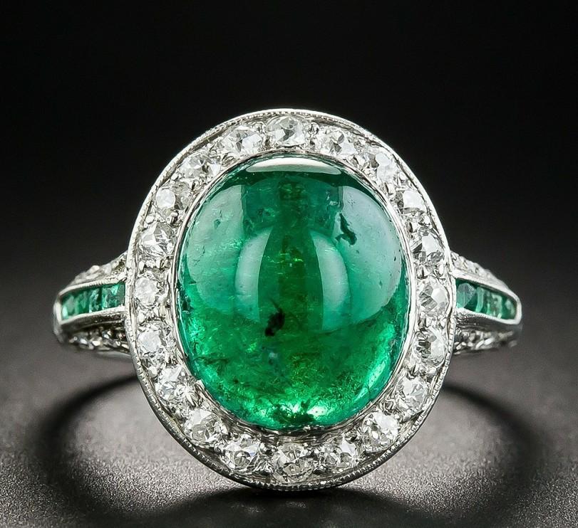 Luxury Group Grandmother Green Jewel Ring, Eagle Claw Micro Ring Hand Jewelry