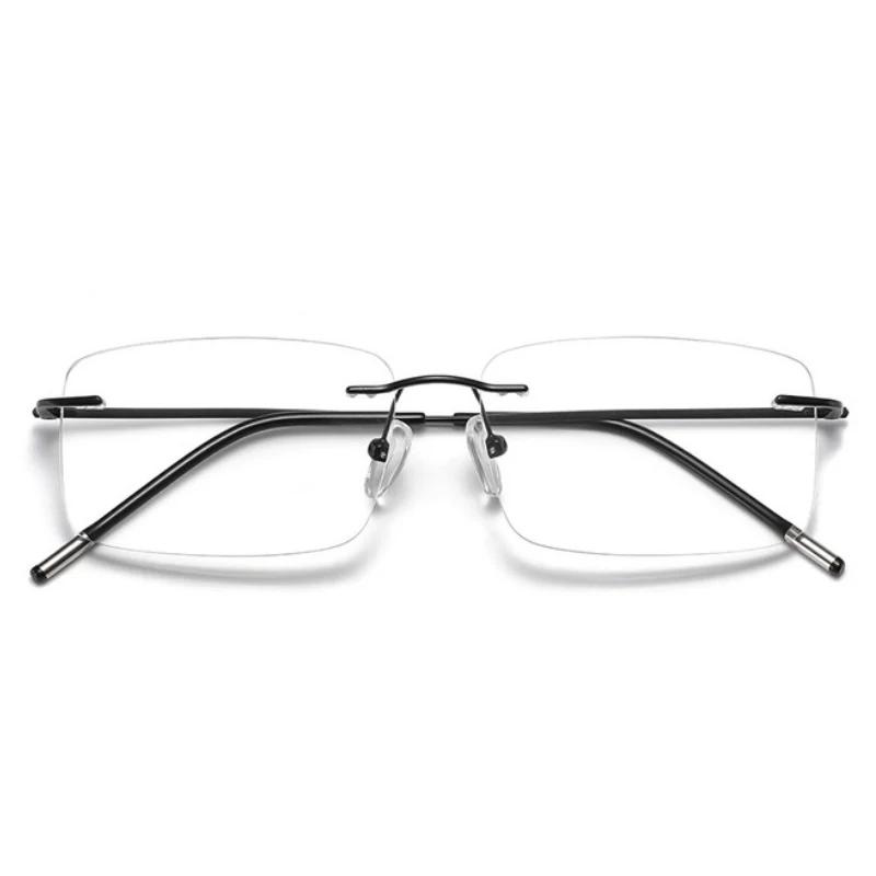 

Titanium Frame Progressive Reading Glasses for Men Anti Blue Light Multifocal Grade Glasses Near and Far High Quality Bezel Men +100 чёрный