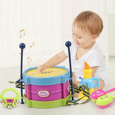 5 pièces/ensemble enfants tambour trompette jouet musique percussion instrument bande kit apprentissage précoce jouet éducatif bébé enfants enfants cadeau