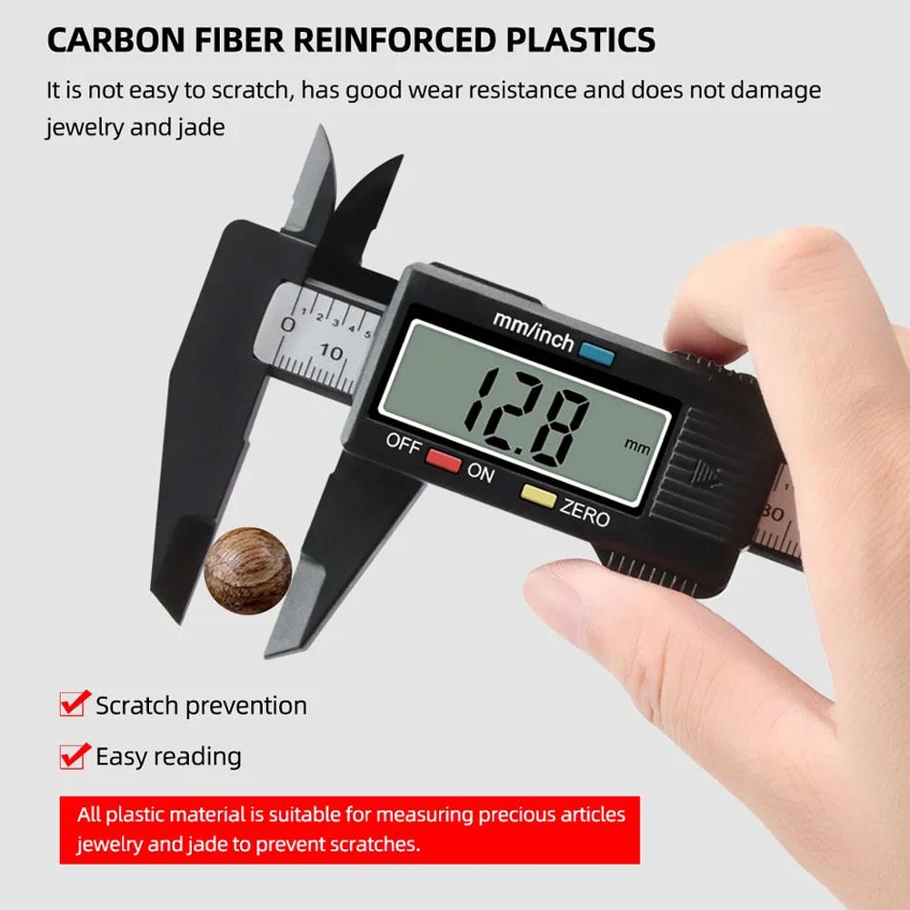 150mm 100mm Electronic Digital Caliper Carbon Fiber Dial Vernier Caliper Gauge Digital Ruler Micrometer Measuring Tool