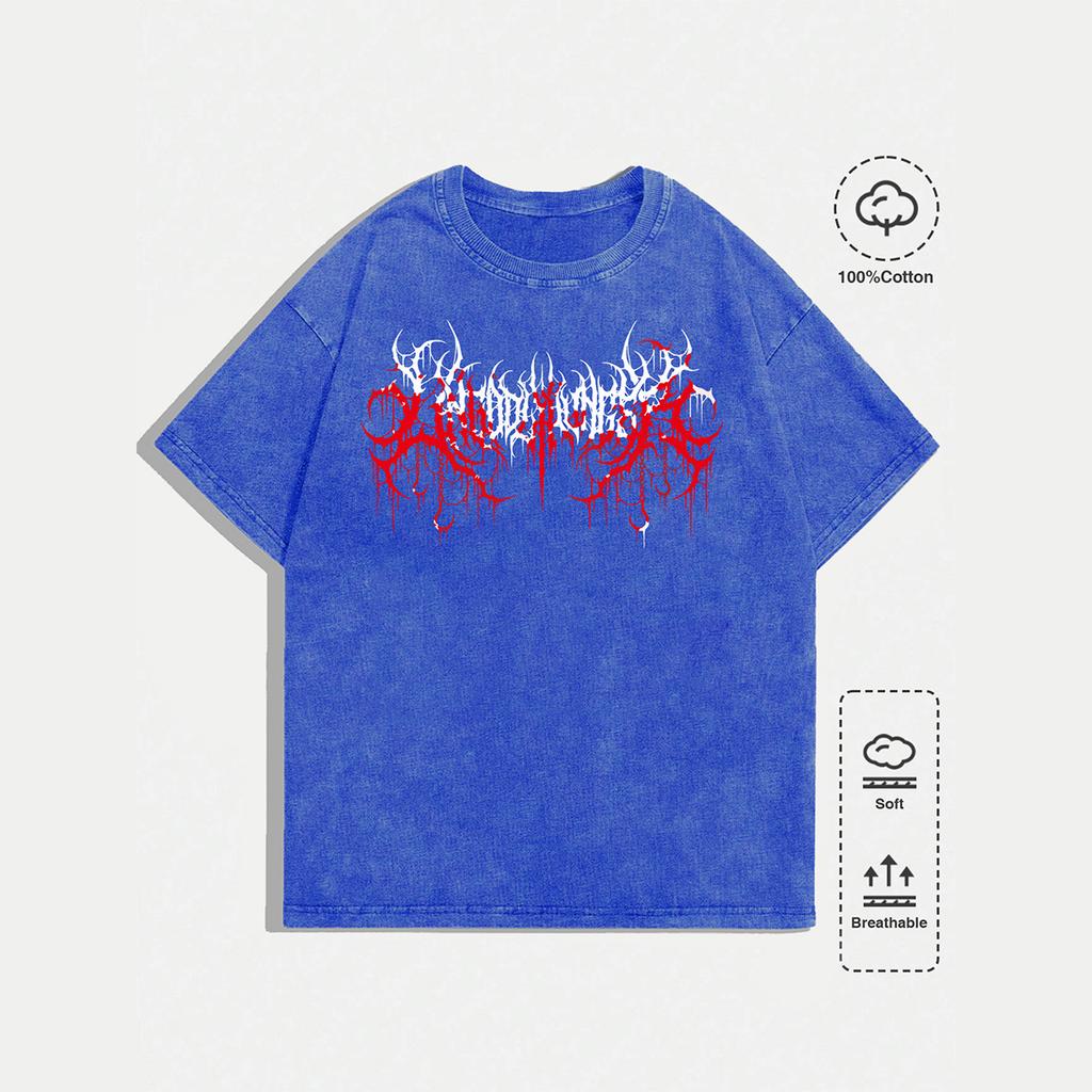 Pánské tričko s potiskem Unisex Bavlněné Oversized Tričko Krátký rukáv Vintage Streetwear Ležérní Tričko Top