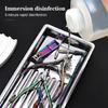 Salon Grade Nail Art Tool Disinfectings Tray Steel Build Spacious Interior Antisilp Base for Safe Sterilizations Tray