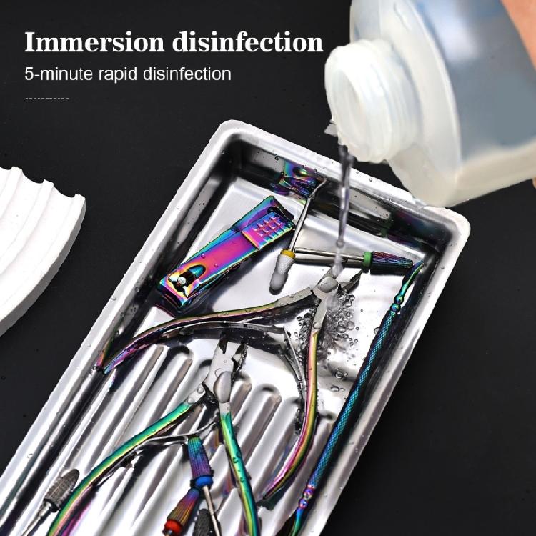 Salon Grade Nail Art Tool Disinfectings Tray Steel Build Spacious Interior Antisilp Base for Safe Sterilizations Tray