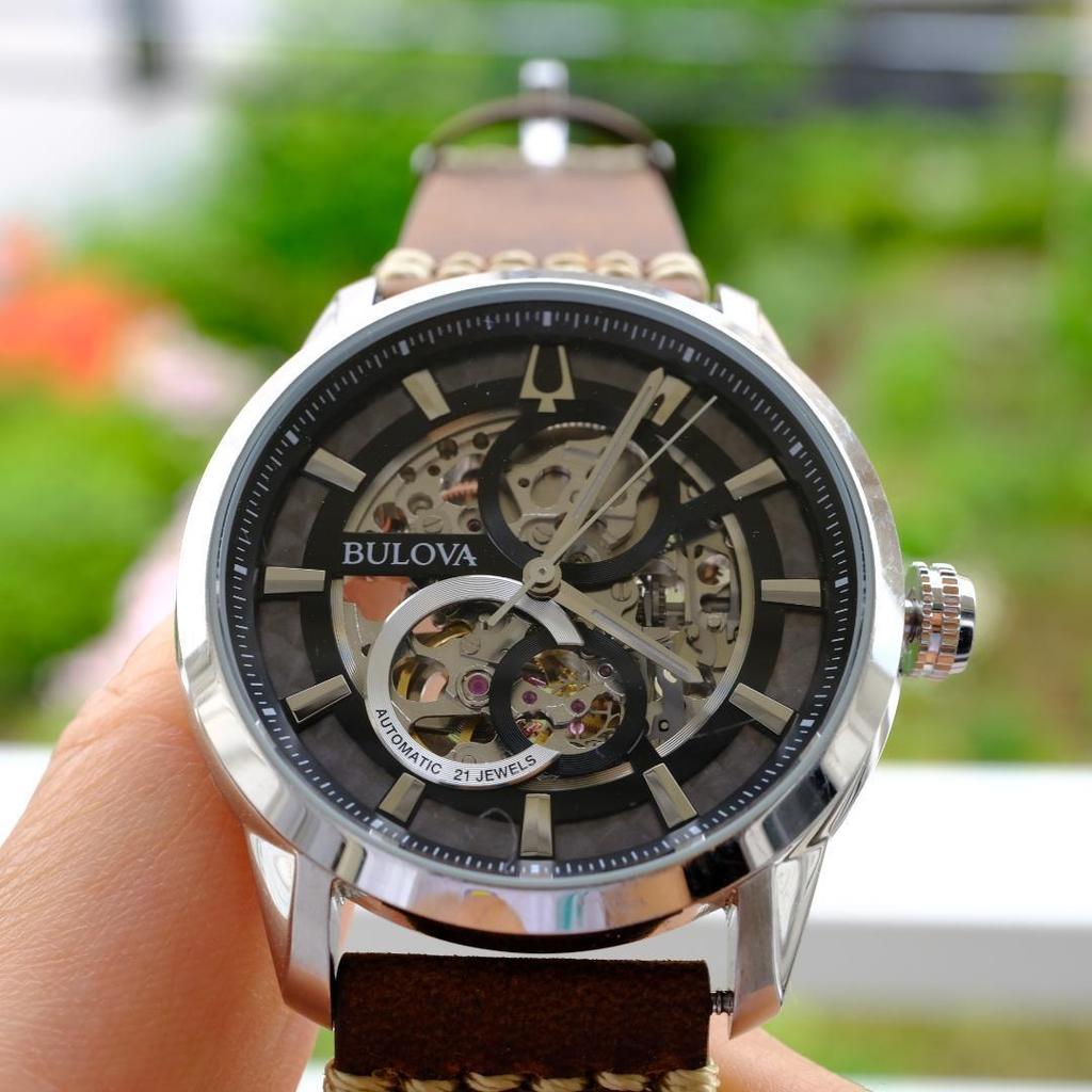 Used [Good condition] BULOVA automatic winding skeleton 96A208