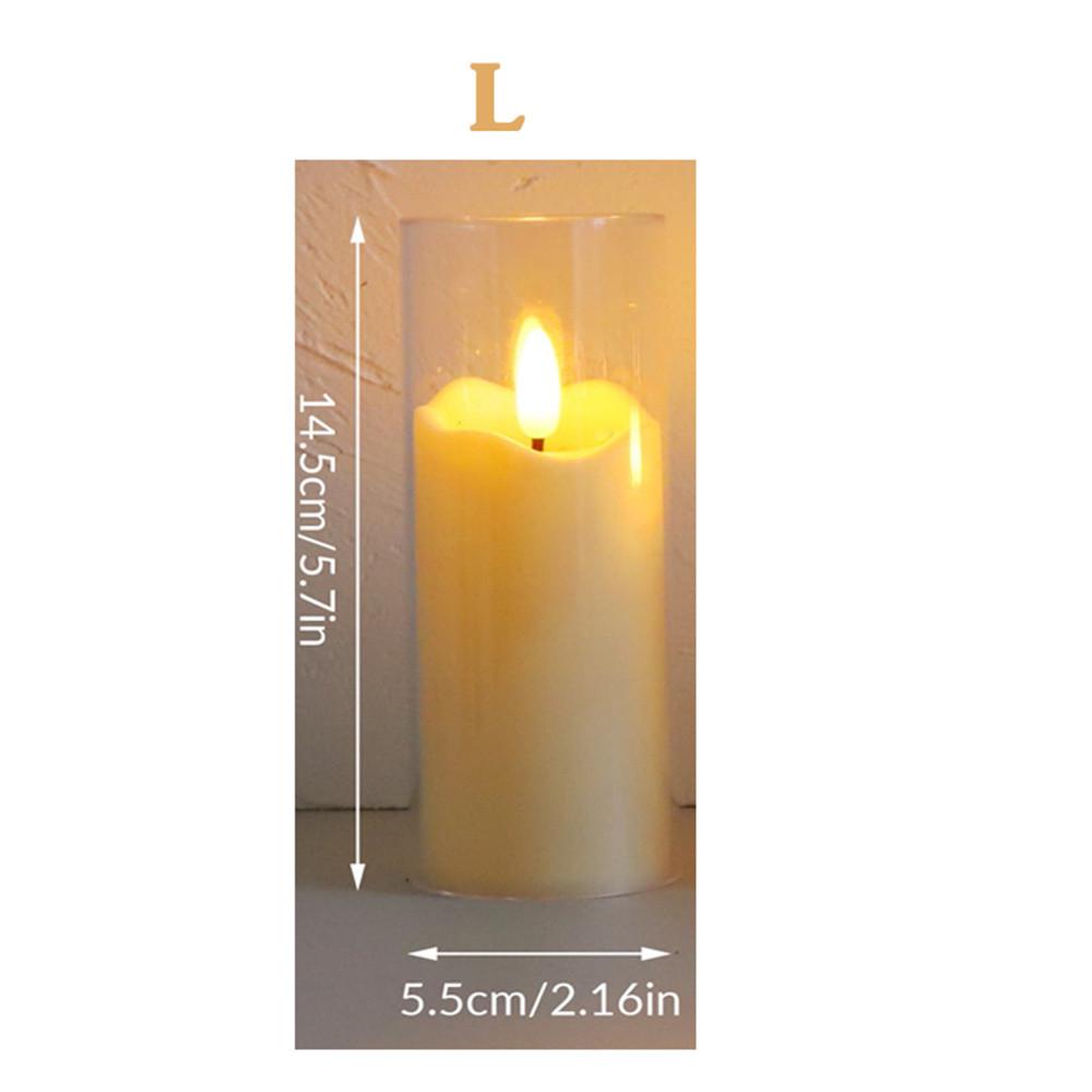 Led Flameless Electric Candles Lamp Acrylic Glass Battery Flickering Fake Tealight Candle Bulk For Wedding Christmas