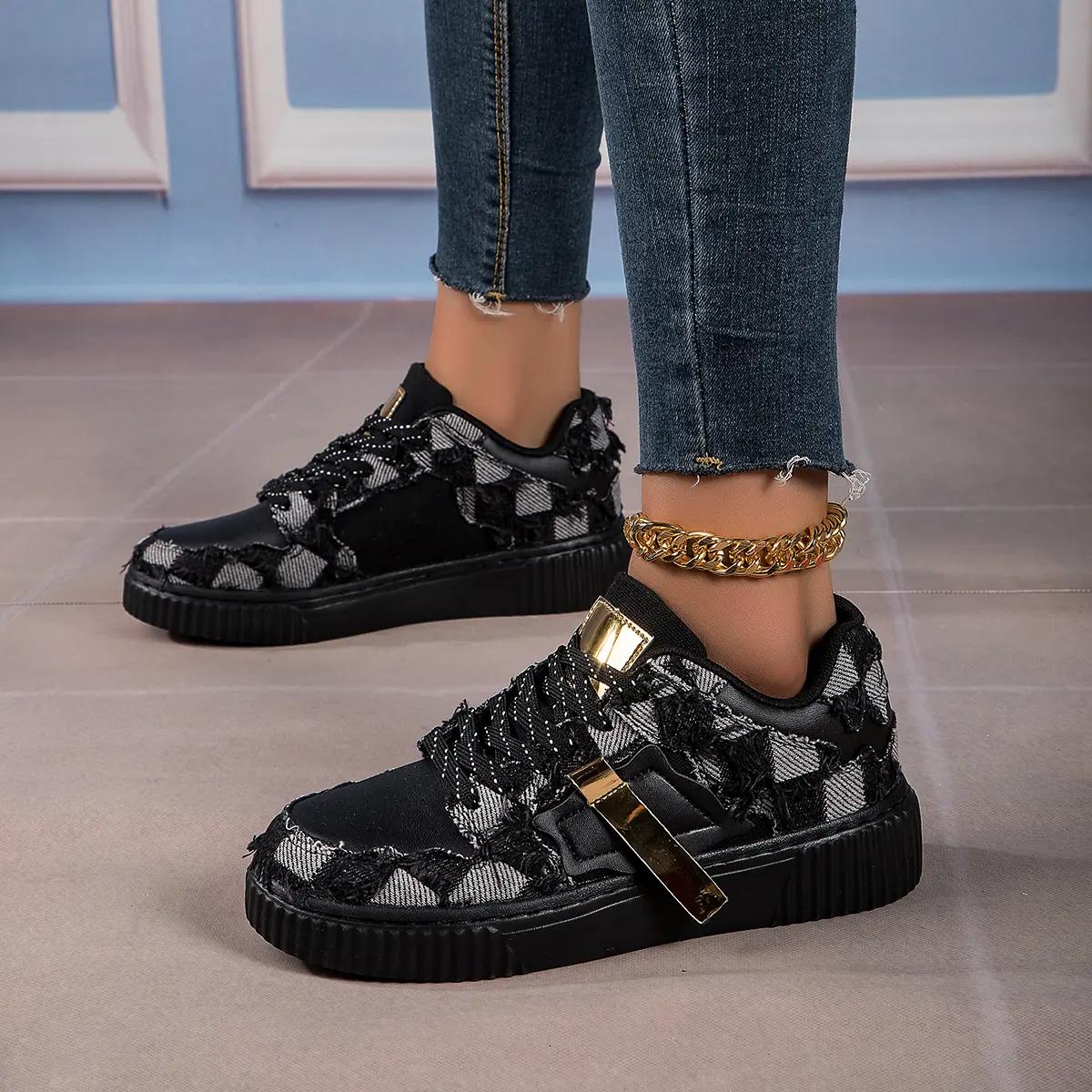 

Женские дышащие кроссовки, кроссовки для фитнеса, спортивная повседневная обувь, ковбойские туфли для женской обуви 44 чёрный