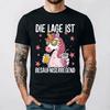 Funny German Text Graphic T Shirt Die Lage Ist Besäufniserregend Cotton Black Vintage Summer New Arrival Unisex Party Outfit