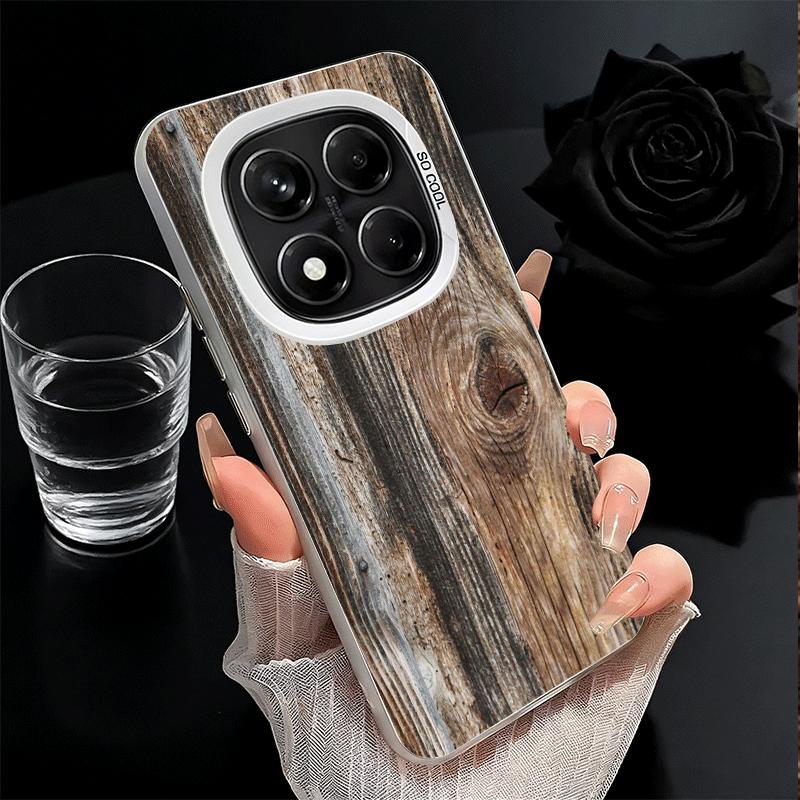 Vintage Wood Grain Pattern Soft Phone Case for Xiaomi Redmi Note 13 14 15 Pro Plus 12S 12 11S 11 11T 10S 10 Shockproof Cover Bac