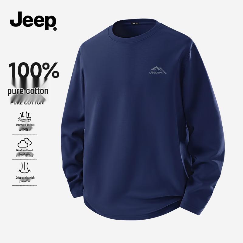 JEEP Men's Heavyweight Cotton Long-Sleeve T-Shirt