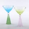 Irregular Shape Goblet Cup Gradient Color Dessert Cup Colorful Glass Ice Cream Cup  Party