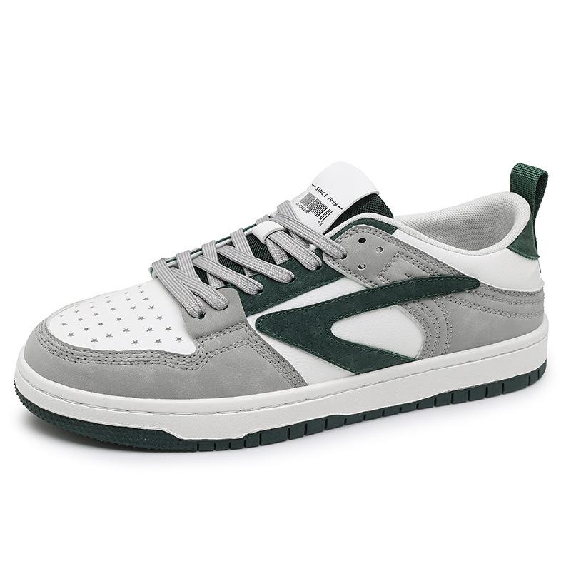 

Student fashion trend casual board shoes retro niche color matching sports shoes men s low-top wear-resistant flats 2025 39