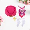 Women's Flight Attendant Costume Accessories Stewardess Outfits Halloween Air Hostess Cosplay Costume with Bellhop Hat
