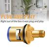 Brass Material Faucet Valve Core Threaded Design Hot and Cold Faucet Cartridge Copper Construction Durable Faucet Inner Valve