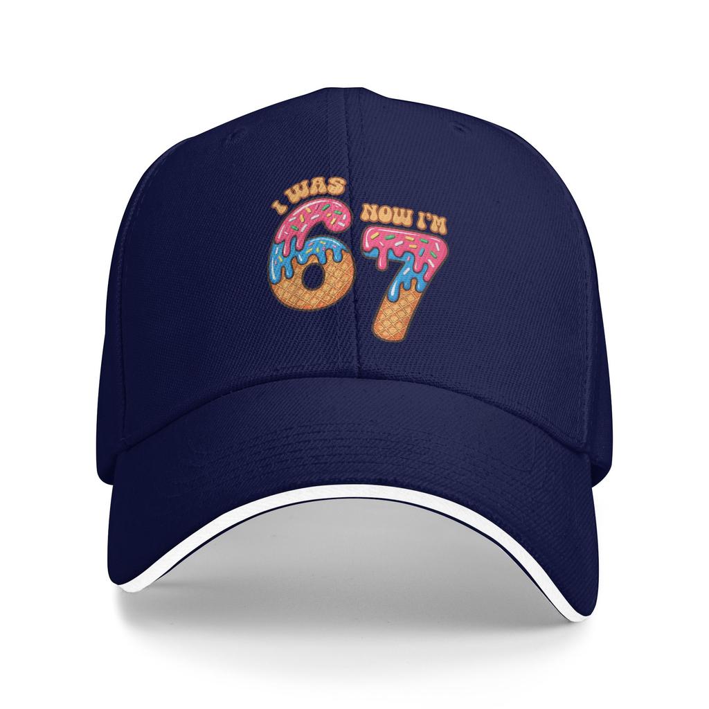 7 Year Old Birthday I Was 6 Now I'm 7 67 Meme Baseball Cap Casual Men Trucker Hat Sun Visor Print Running Hippie Snapback Cap