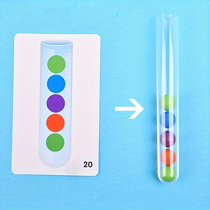 Children Clip Beads Test Tube Playthings Children Logic Concentration Fine Motor Training Color Matching Games Montessori Learning Playthings