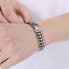 Shiny Stainless Steel Braided Chain Bracelet for Men Punk Personalized 12MM Miami Cuban Accessories Chunky Trend Jewelry